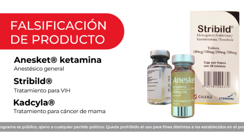 Cofepris alerta de medicamentos falsos en venta.