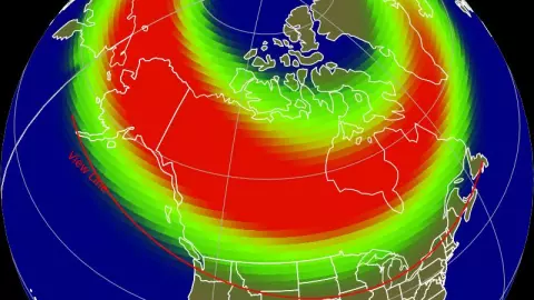Las auroras boreales proyectadas para hoy, 31 de julio