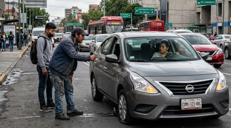 Estafa de la llanta ponchada en CDMX: ¿Cómo funciona y cómo protegerse?