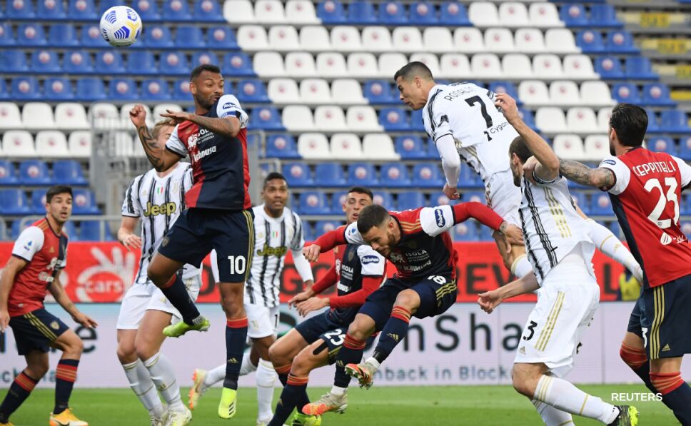 Cristiano Ronaldo contra el Cagliari