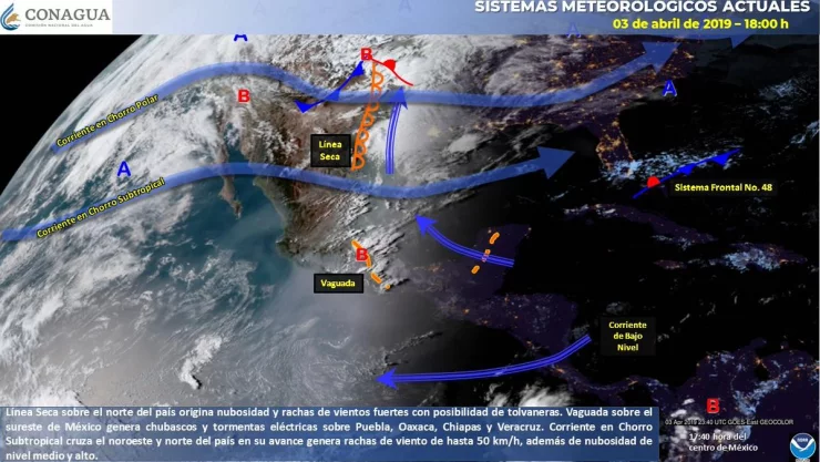 Nuevo Frente Frío ocasionará rachas de vientos con tolvaneras
