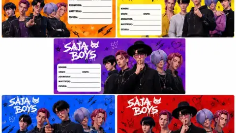 Etiqueta de los Saja Boys para imprimir