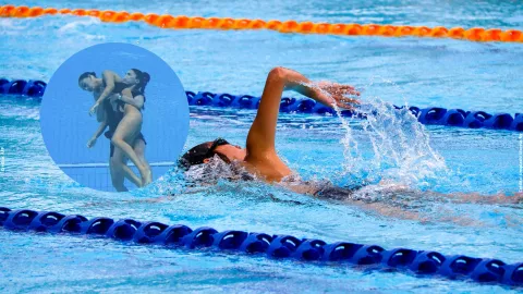 VIDEO: Salvan a nadadora que se desmayó debajo del agua.