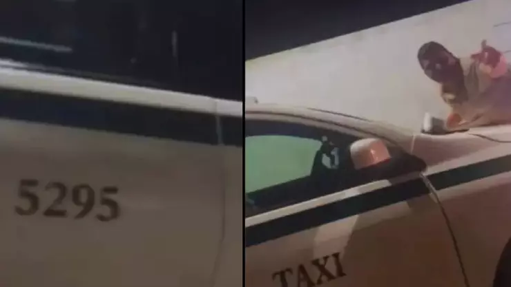 Captan a taxista llevándose a una persona en el cofre; IMOVEQROO se pronuncia al respecto