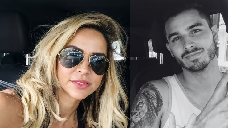 Aylín Mujica y su hijo