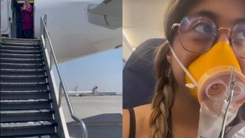 Así vivieron los pasajeros el retorno de emergencia del vuelo a Cancún al aeropuerto de Querétaro_ VIDEO.jpg