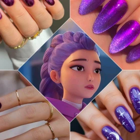 3 diseños de uñas de Rumi de las Guerreras KPop para niñas