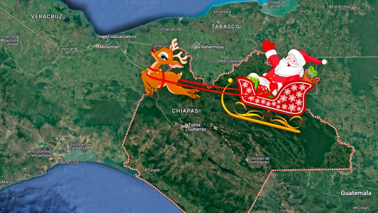 Santa Tracker 2024 en vivo Chiapas