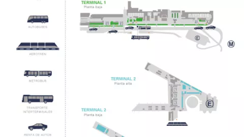 Las rutas de transporte p&uacute;blico para llegar al AICM