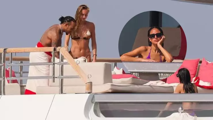¿Se olvida de Shakira_ Lewis Hamilton pasea con Eiza González en un yate