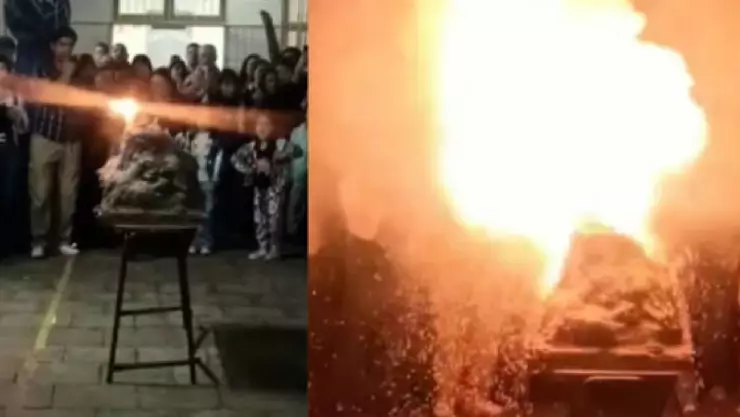 ¡Horror en clase! Proyecto de ciencias explota: Niña se quema y sufre grave lesión en la cabeza | VIDEO