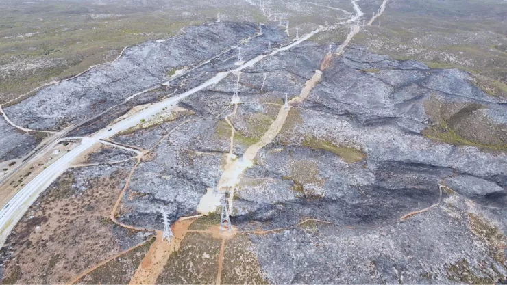Concluyen labores contra incendio forestal en el kilómetro 85 de la carretera Tecate–Mexicali este 1 de agosto de 2025