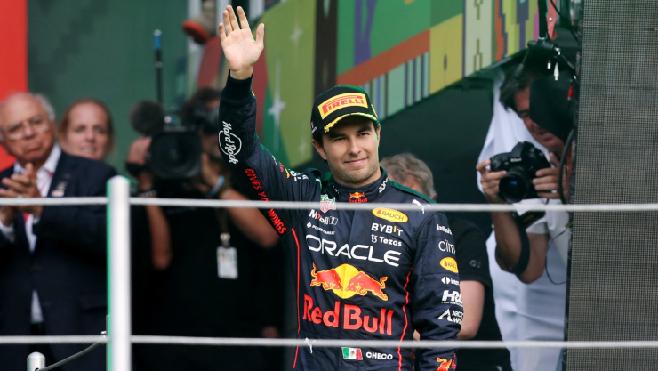 Checo Pérez finalizó en tercer lugar del GP de México