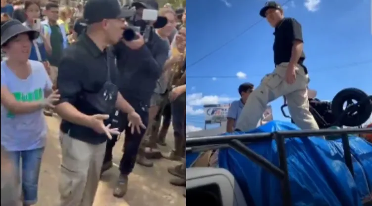 VIDEO: Yulay logra entregar víveres en Poza Rica pese a ser bloqueado por militares