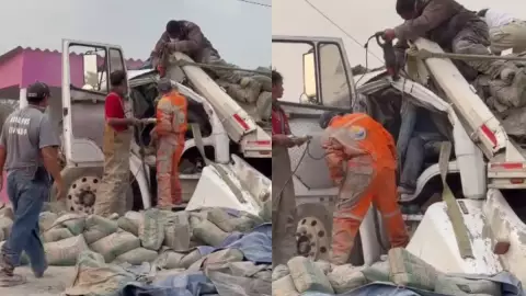 Accidente tráiler Alvarado - Veracruz