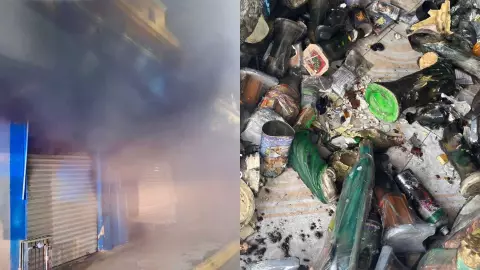 Aparatoso incendio en un local de Playa del Carmen; HOY 1 de octubre.jpg