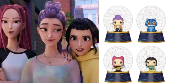 Lanzan nuevas figuras de colección de Kpop Demon Hunters, versión glitter globe, perfectas para regalar a un fan