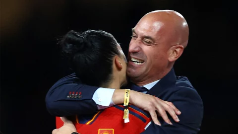 Luis Rubiales y Jennifer Hermoso