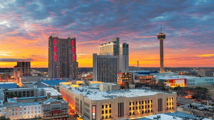 Vista aérea de San Antonio, Texas