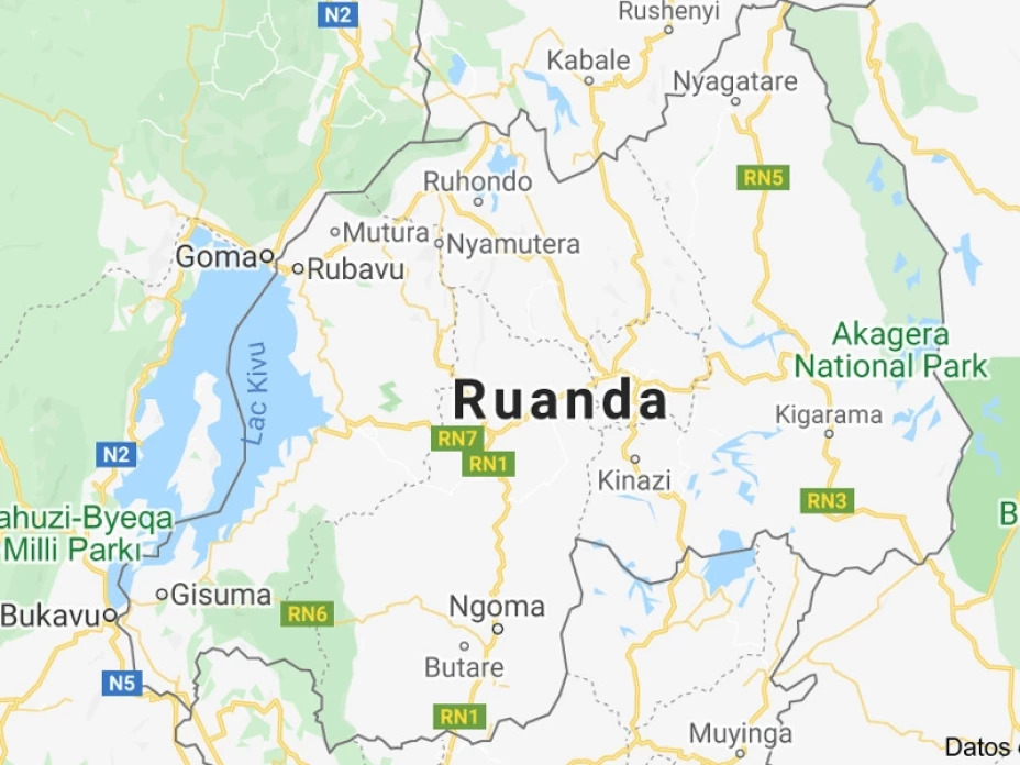 Ruanda, mapa