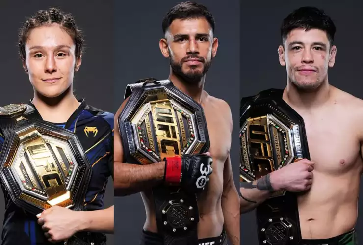 ¡Momento histórico! México tiene a tres campeones en la UFC
