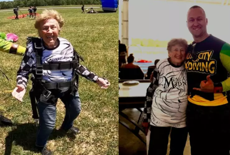 adulta mayor paracaídas