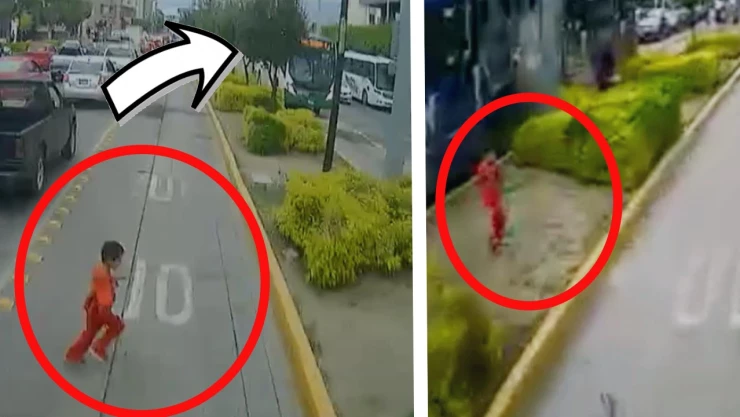 niño se salva dos veces de ser atropellado, en León