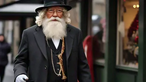 Santa Claus en la calle IA