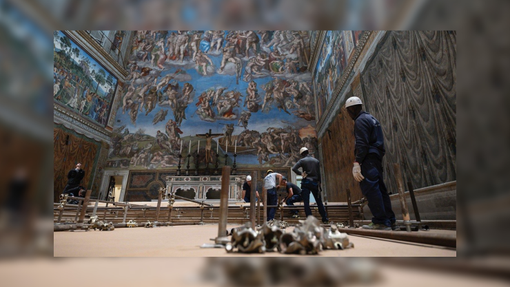 Cónclave 2025_ Así van los últimos trabajos en la Capilla Sixtina previo a la elección del nuevo Papa (VIDEO).jpg