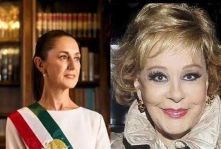 La presidenta Claudia Sheinbaum despide a la actriz Silvia Pinal