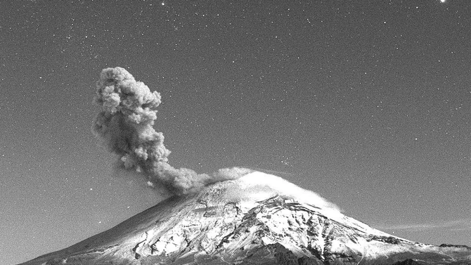 caída de ceniza volcán popocatépetl