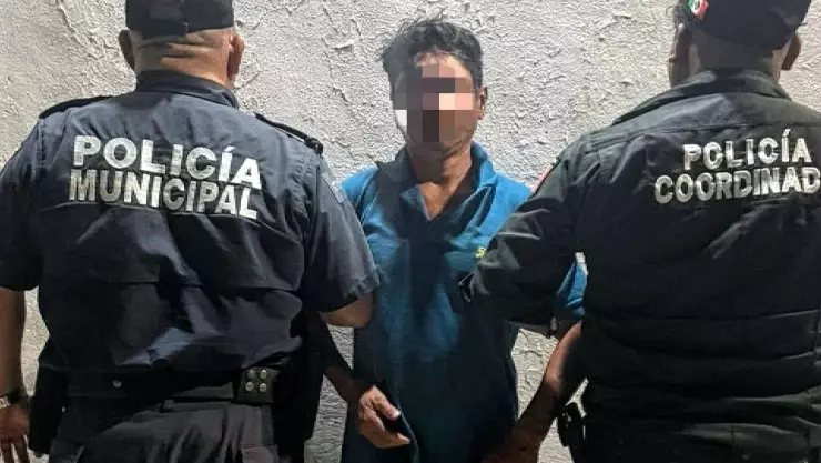 Detienen a hombre por presuntamente agredir a una mujer con un machete en Chelem
