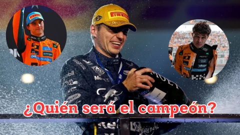 Lando Norris, Oscar Piastri y Max Verstappen de la Fórmula 1