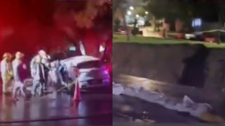 ¡La tierra se tragó la vialidad! Se abre mega socavón de 30 metros en Tonalá y un choque mortal colapsa la carretera a Nogales, así la ZMG |VIDEO