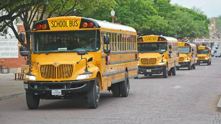 Autob&uacute;s escolar en Texas