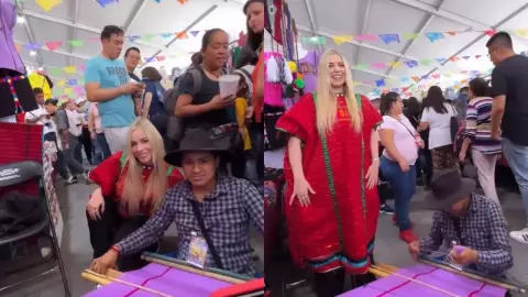 VIDEO: Critican a influencer por tomarse fotos con ropa artesanal y no comprarla