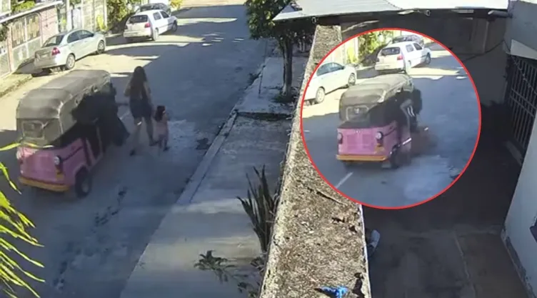 VIDEO: Asaltan a madre e hija en Cancún y dejan a la pequeñita llorando