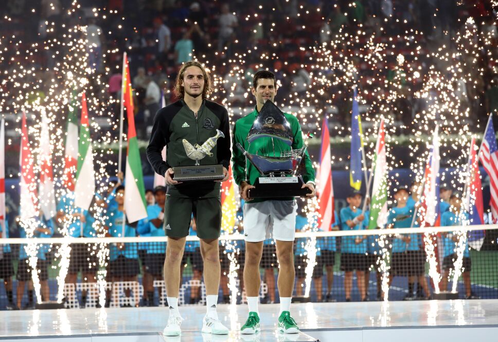 Novak Djokovic y Stefanos Tsitsipas