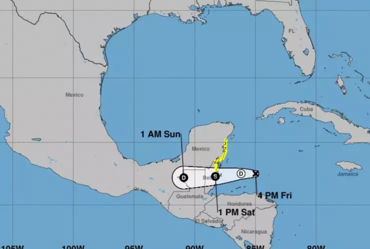 Esta es la UBICACIÓN EXACTA del Potencial Ciclón Tropical Quince frente a la Península de Yucatán