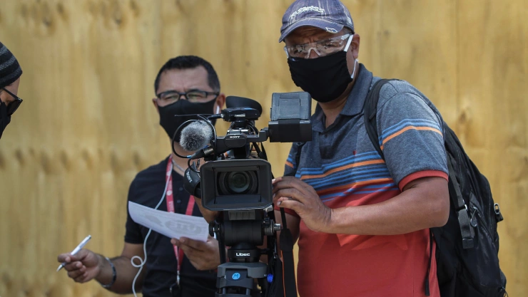 Periodistas durante la cuarentena