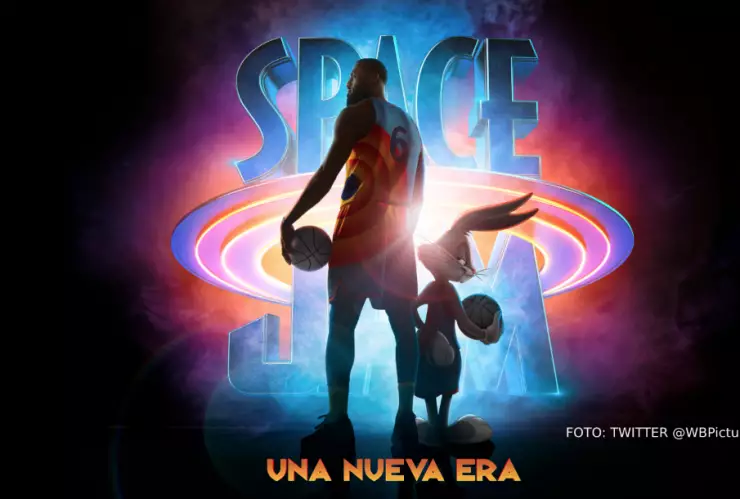 P&oacute;ster oficial de Space Jam 2 con LeBron James