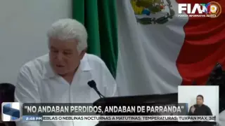 Secretario de Gobierno de Tabasco, minimiza cifra de desaparecidos; “andaban de parranda”, dice