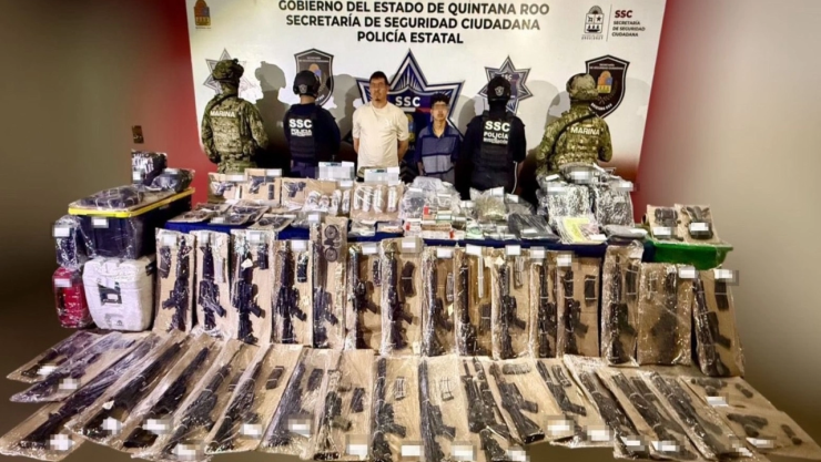 Detienen operadores CJNG Quintana Roo aseguran armas drogas equipo táctico