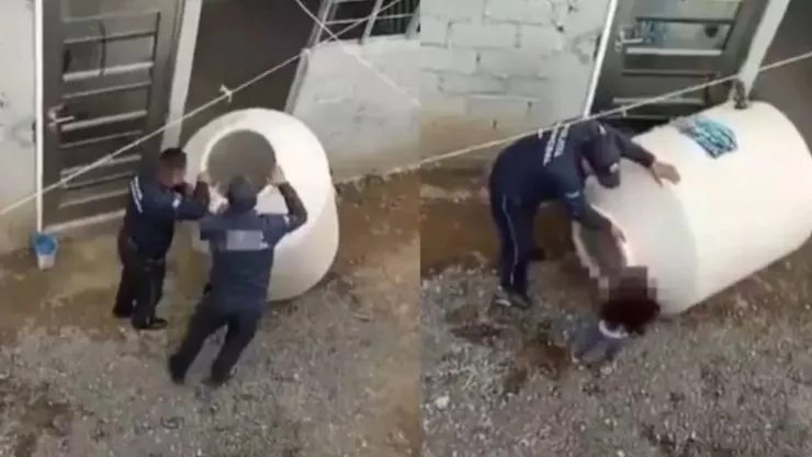 VIDEO: Así sus padres abandonaron a una niña dentro de un tinaco en Chalco, Edomex