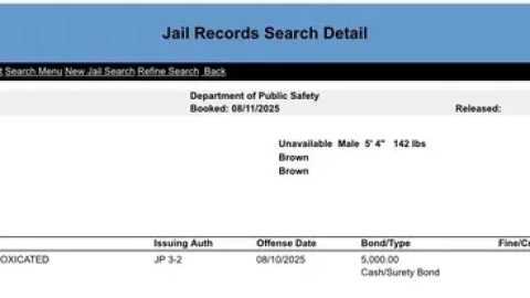 Cédula de detención de Pee Wee en Eu