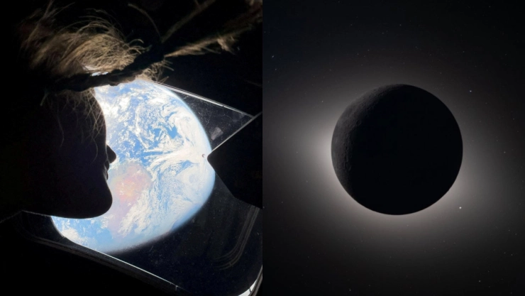 Astronautas de Artemis II captan misteriosos destellos en la Luna y eclipse solar desde el espacio