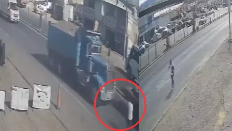 Camión atropella a hombre