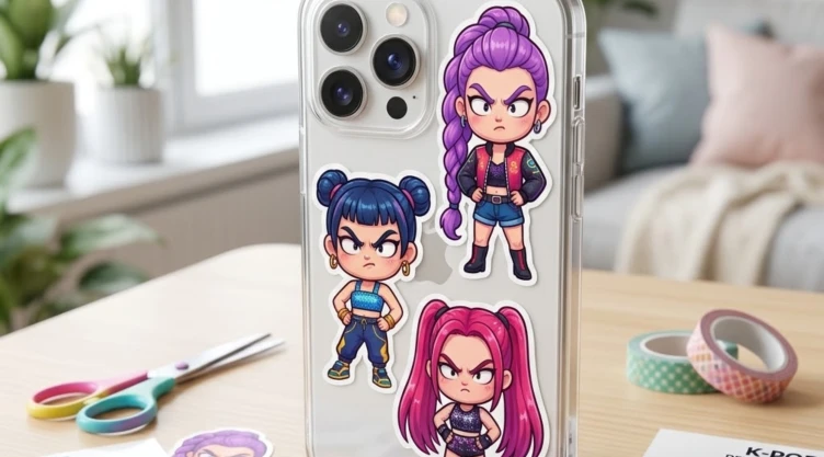 5 stickers de baby Rumi, Zoey y Mira para pegarlas a la funda del celular
