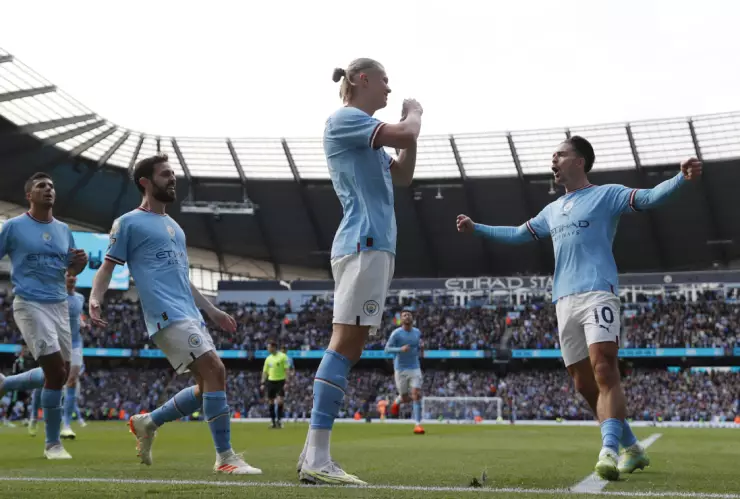 Erling Haaland con el Manchester City