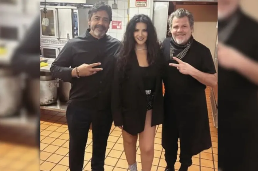 Litzy y el chef Poncho Cadena